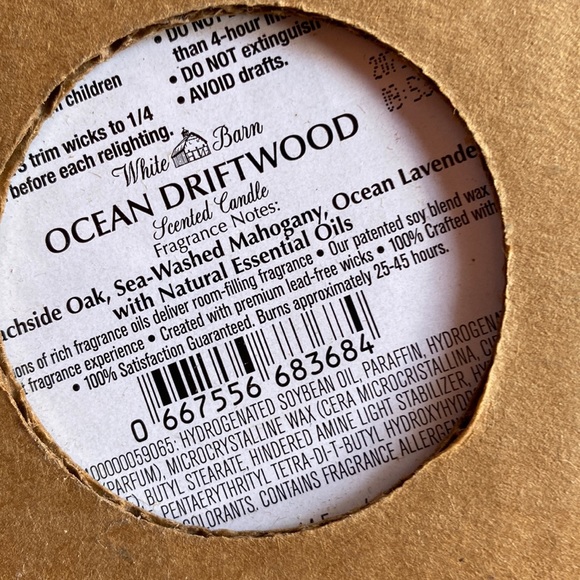 Ocean Driftwood BBW 3 wick candle. - Picture 2 of 5